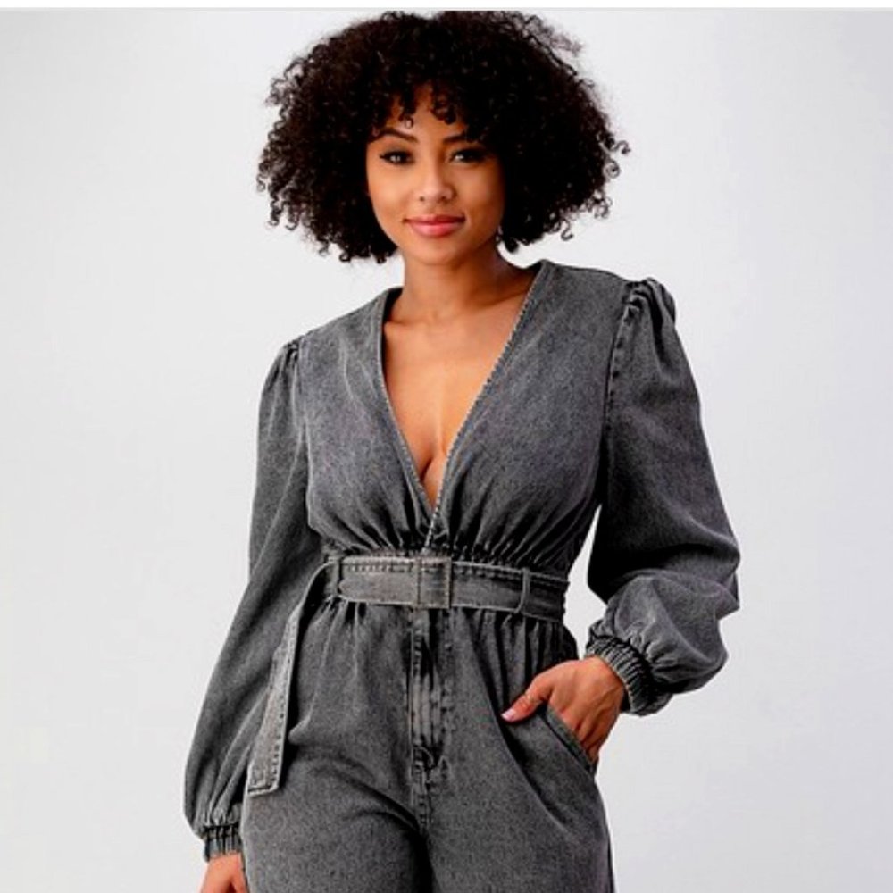 FORBIDDEN DENIM JUMPSUIT